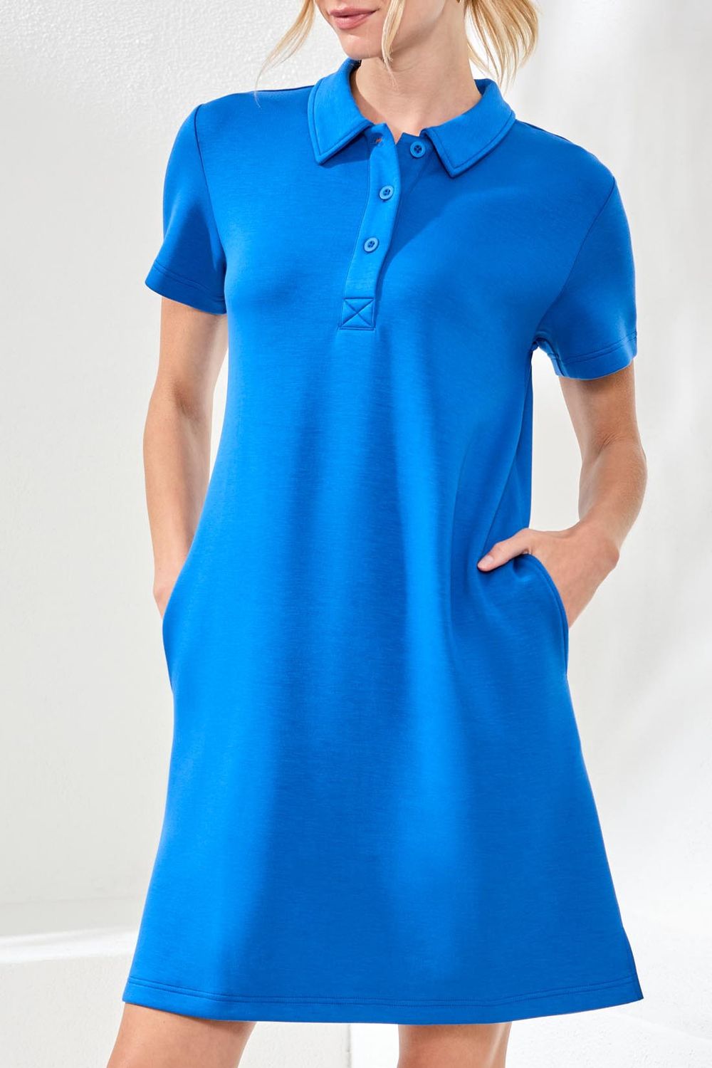 Dress Techno Lux Polo Style Short Sleeve, Colour: TurkishSea, Size: S