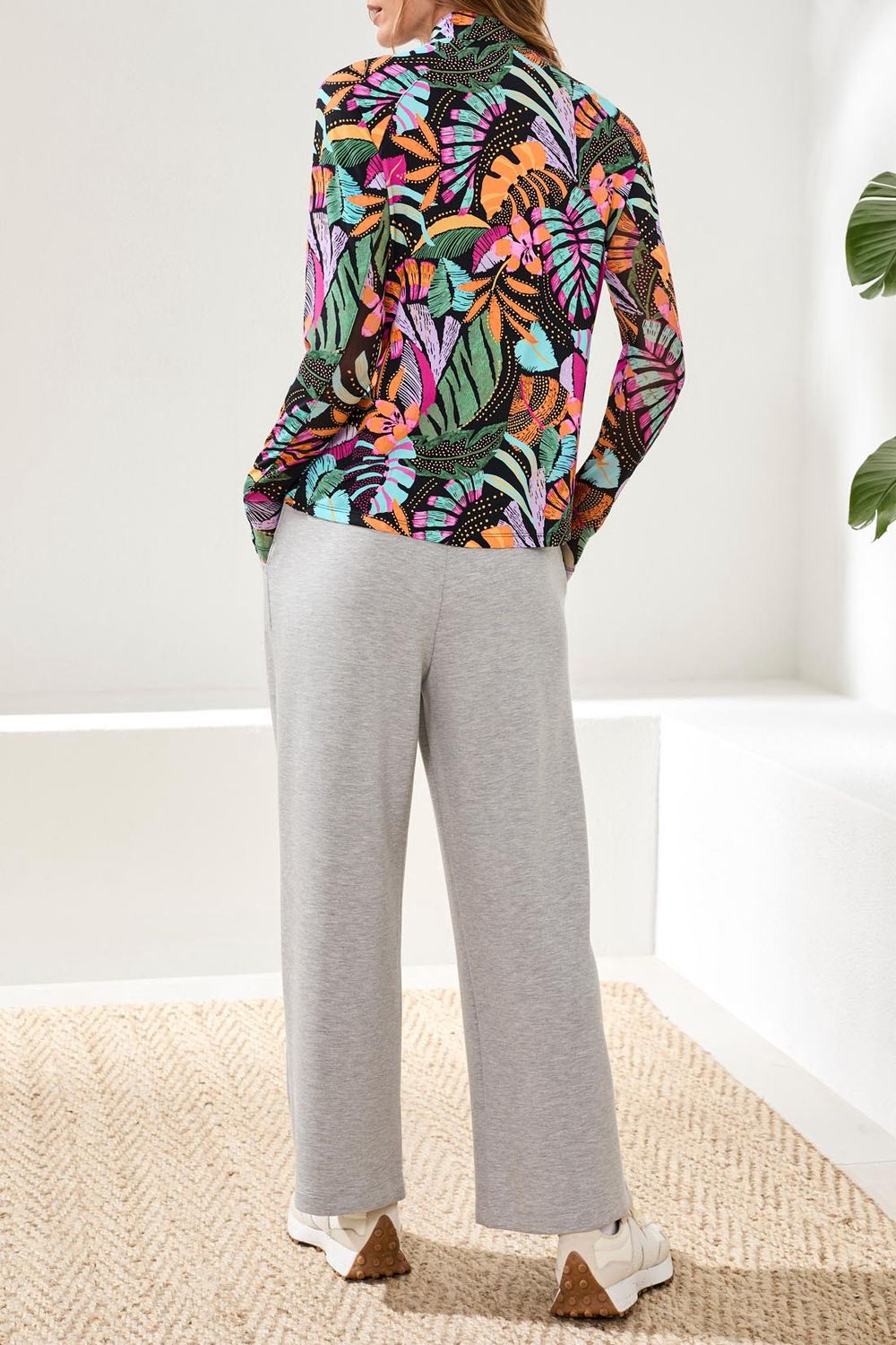 Cardigan L/S Mock Neck Zip Front