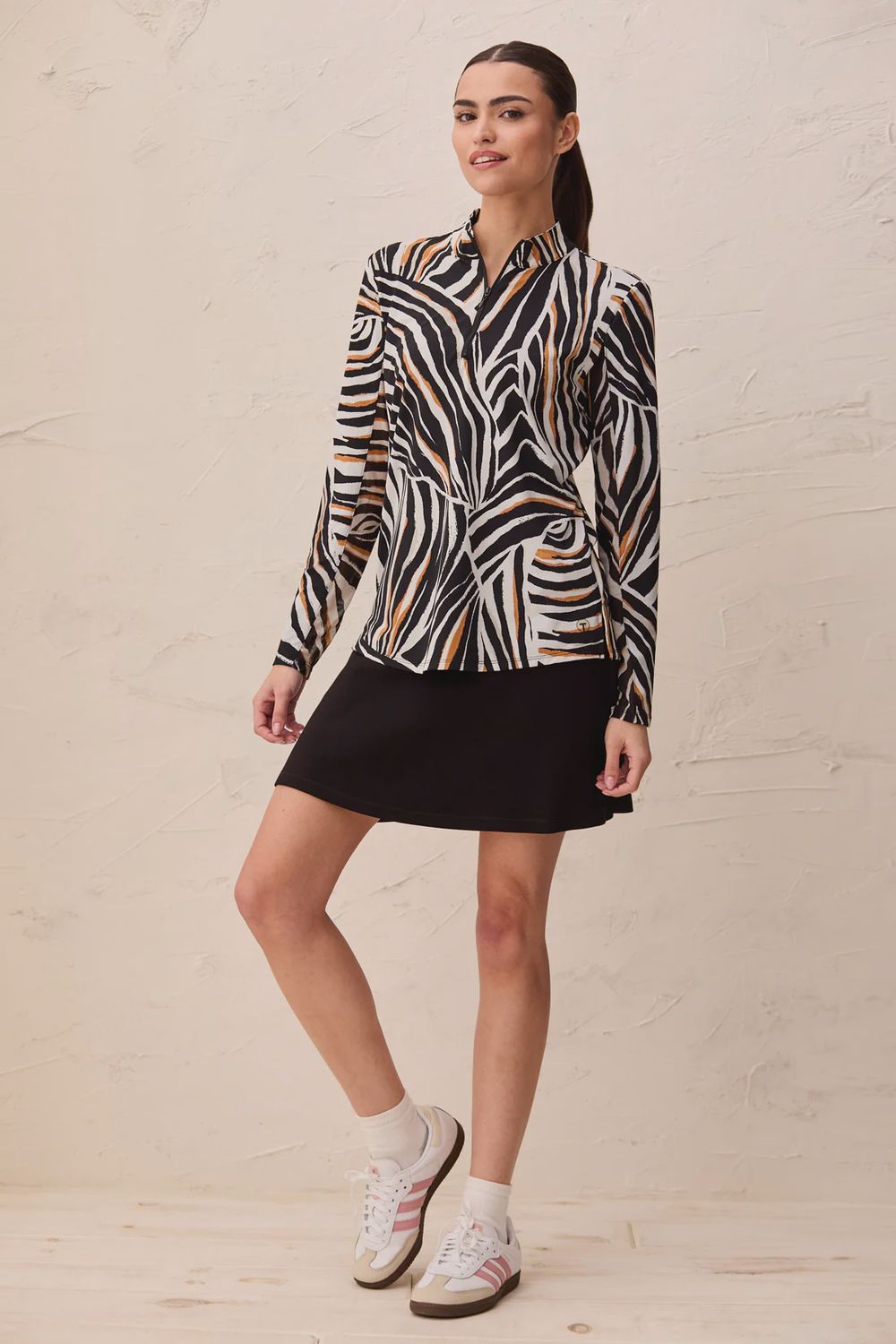 Top L/S Quarter Zip Pull over, Colour: TuscanTan, Size: S