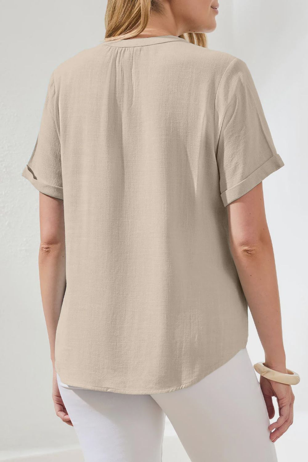 Blouse S/S with Buttoned Placket