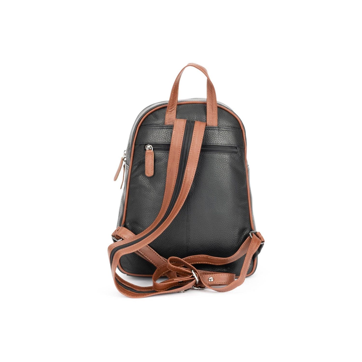 Leather Backpack Byron - Black