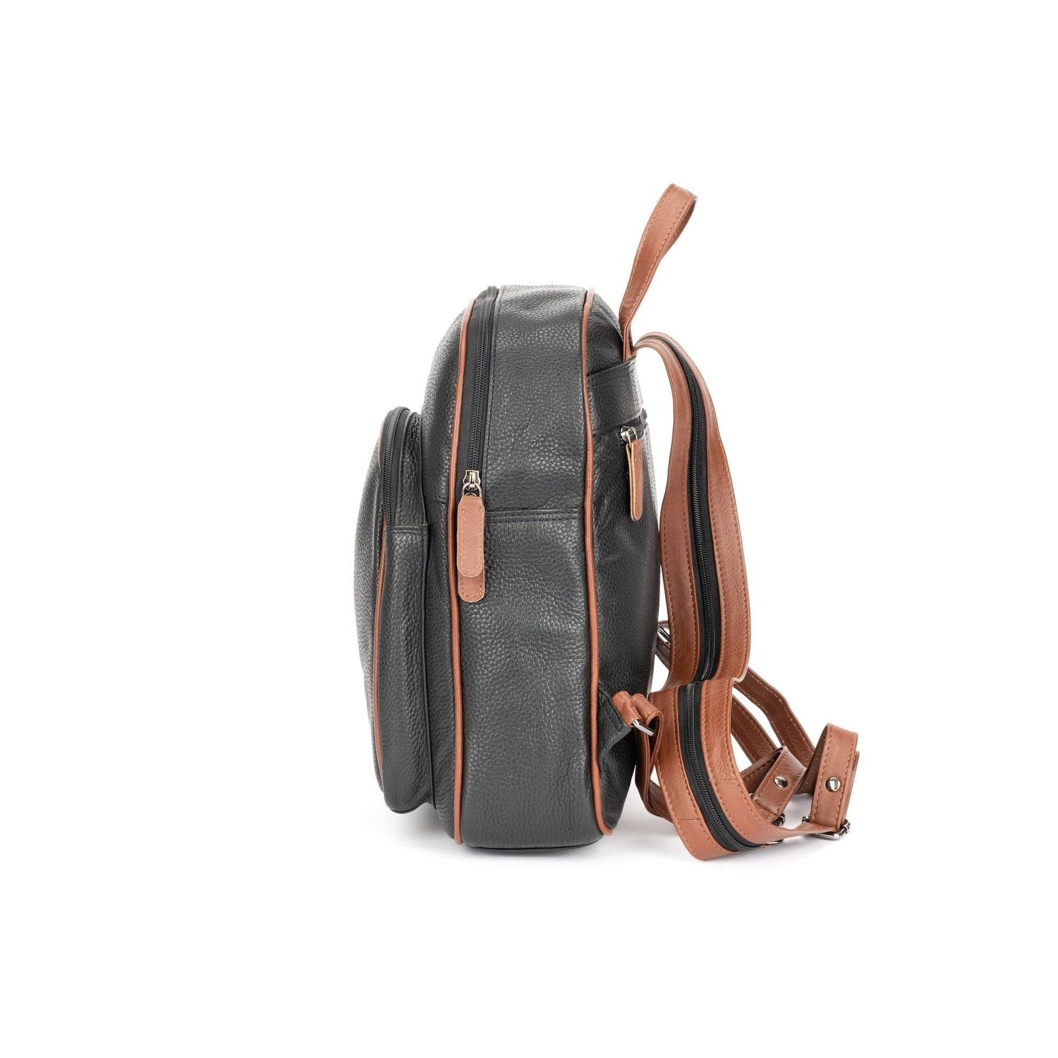 Leather Backpack Byron - Black