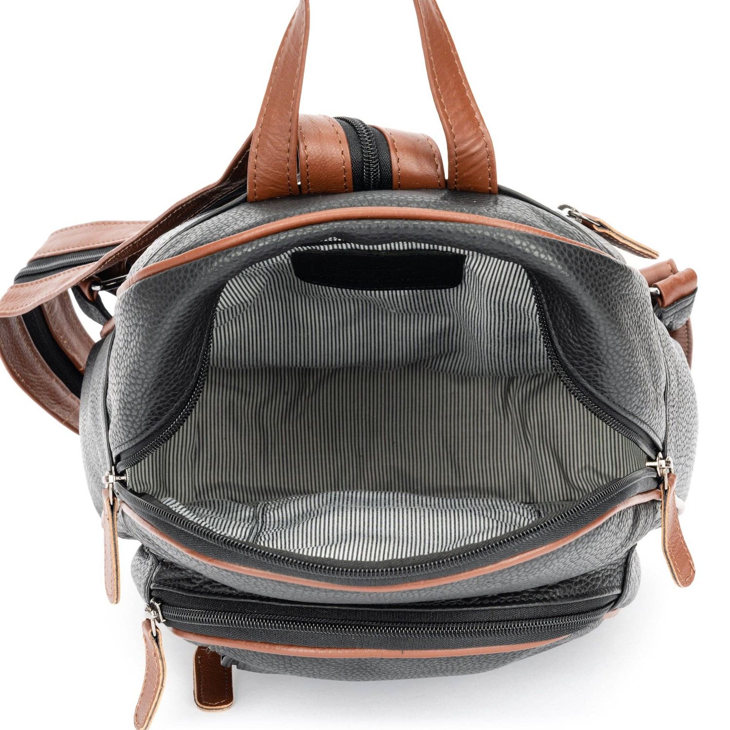 Leather Backpack Byron - Black