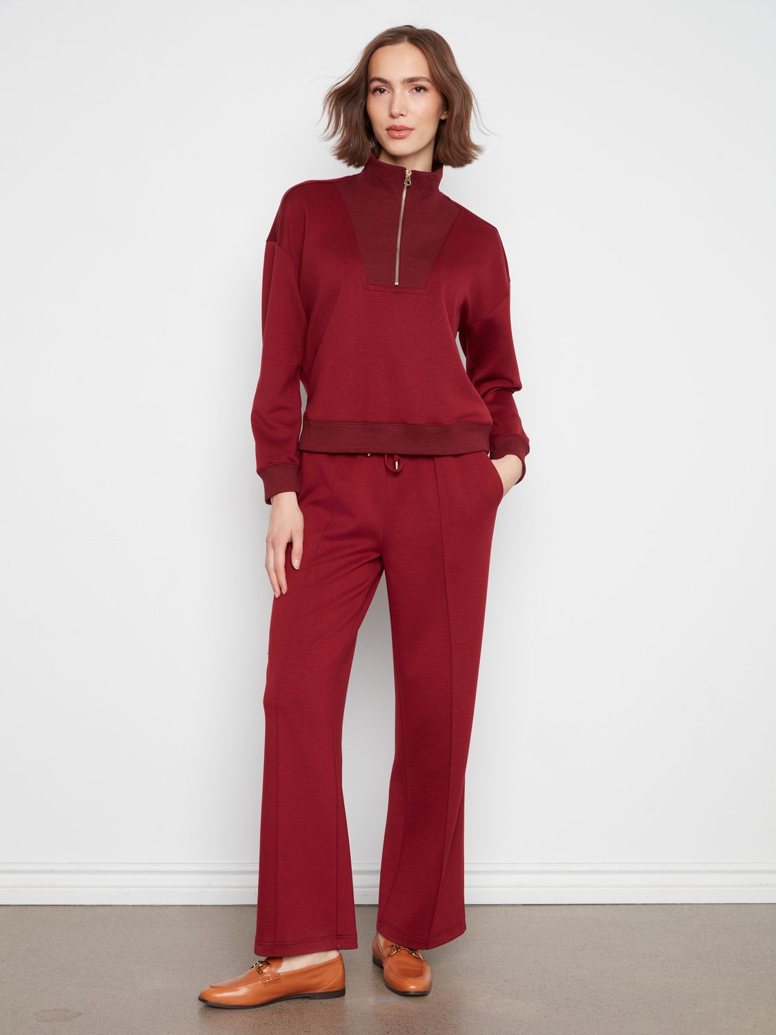 Pant wide leg Pin tuck
