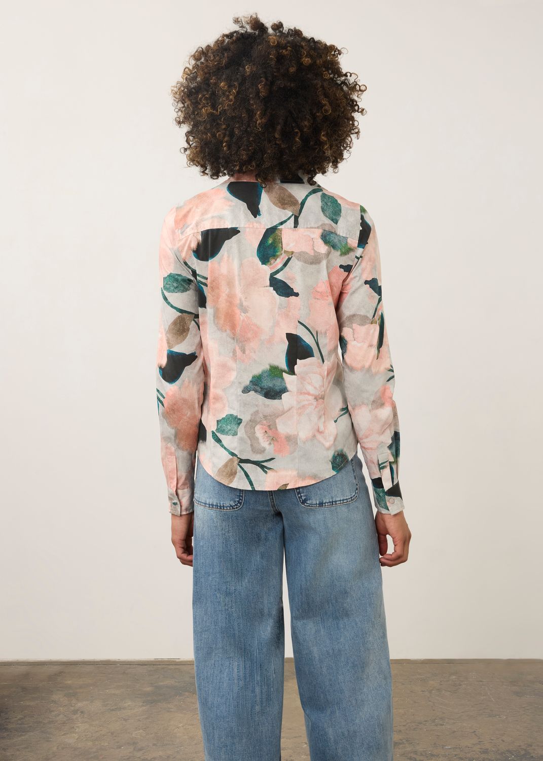 Shirt Long Sleeve Split Neck