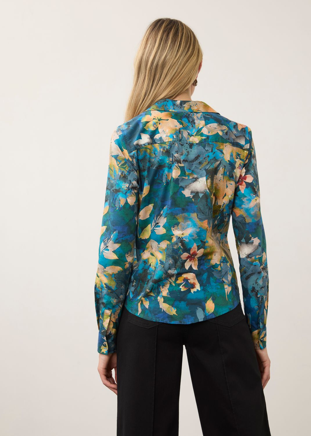 Shirt Long Sleeve Split Neck