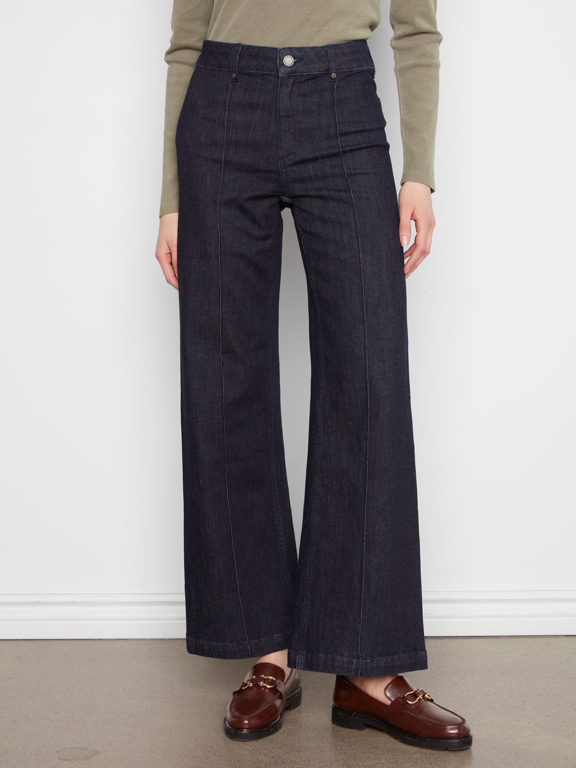 Jean Wide leg with Pin tucks
