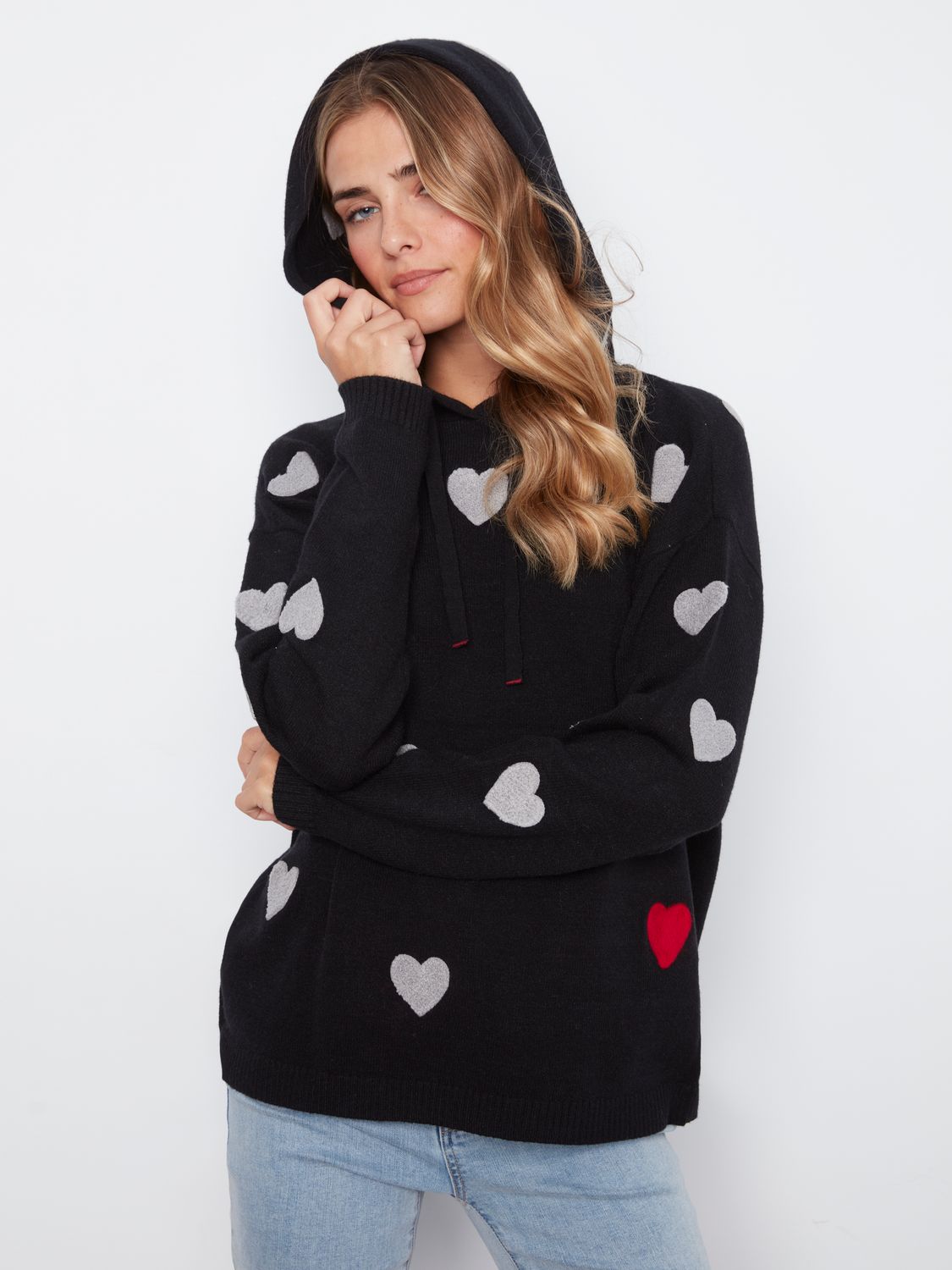 Sweater Hoody Needle bunch Boucle