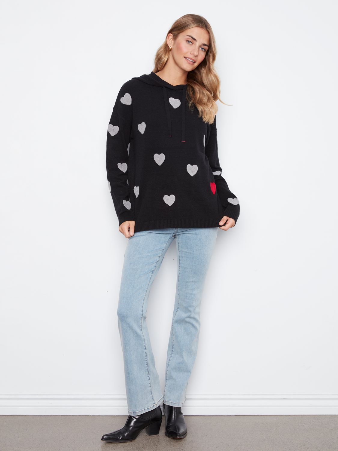 Sweater Hoody Needle bunch Boucle
