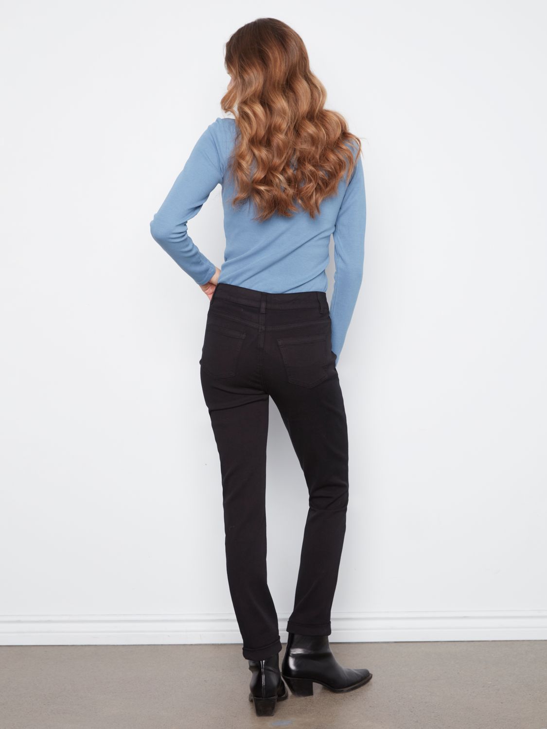 Pant 5 pocket Slim with cuffed Hem