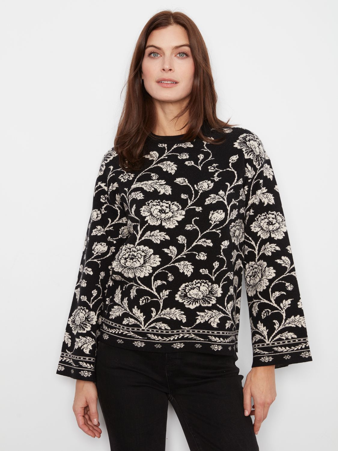Sweater L/S Jacquard Crew Neck