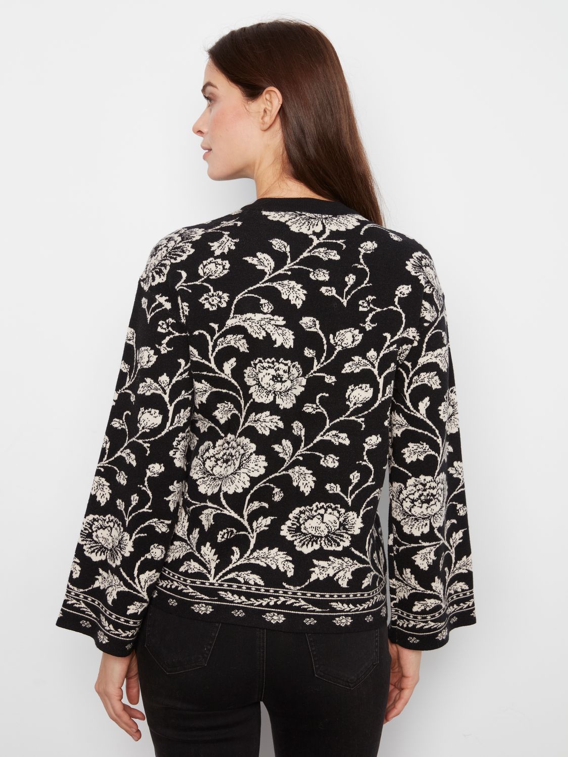 Sweater L/S Jacquard Crew Neck