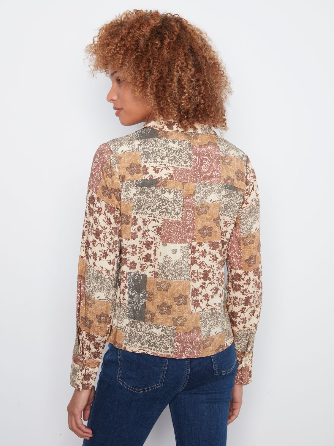 Shirt Long Sleeve with Twisted Front