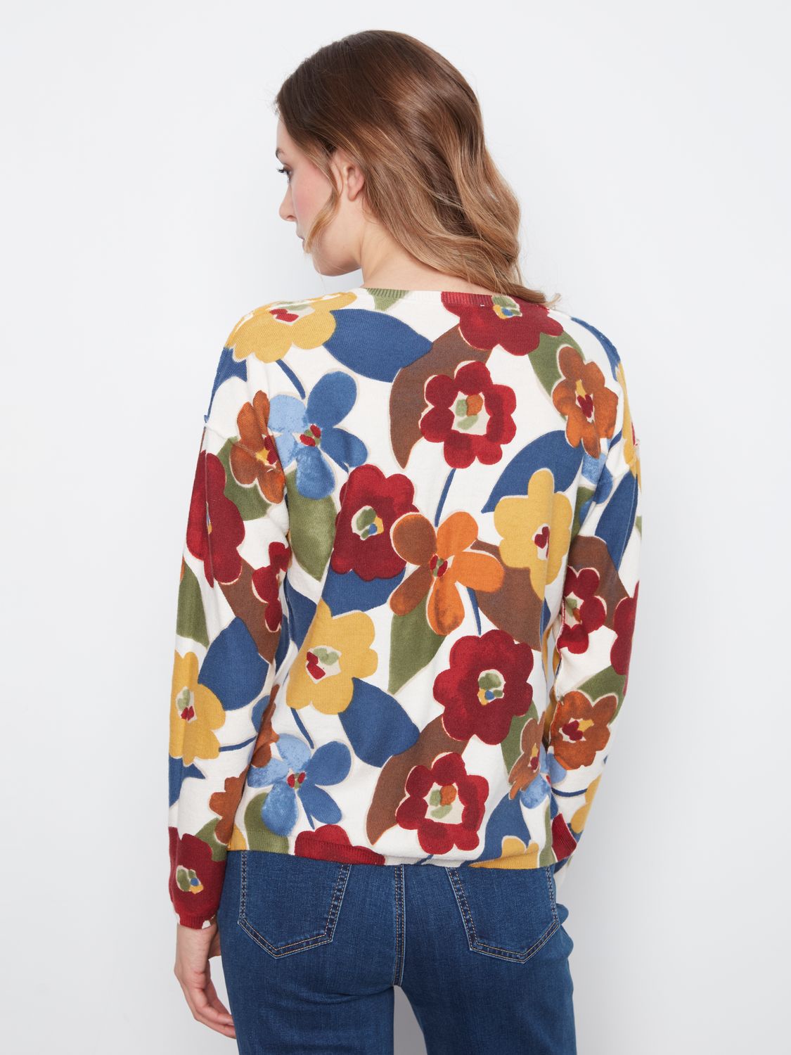 Sweater Printed  L/S Drop shoulder Reversible