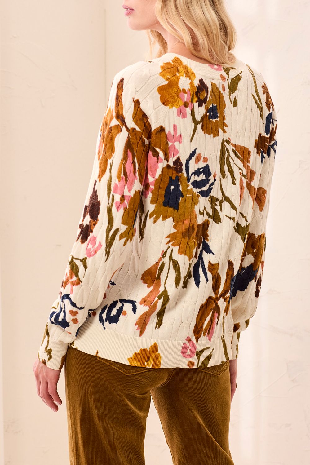 Sweater Printed Cable Cotton