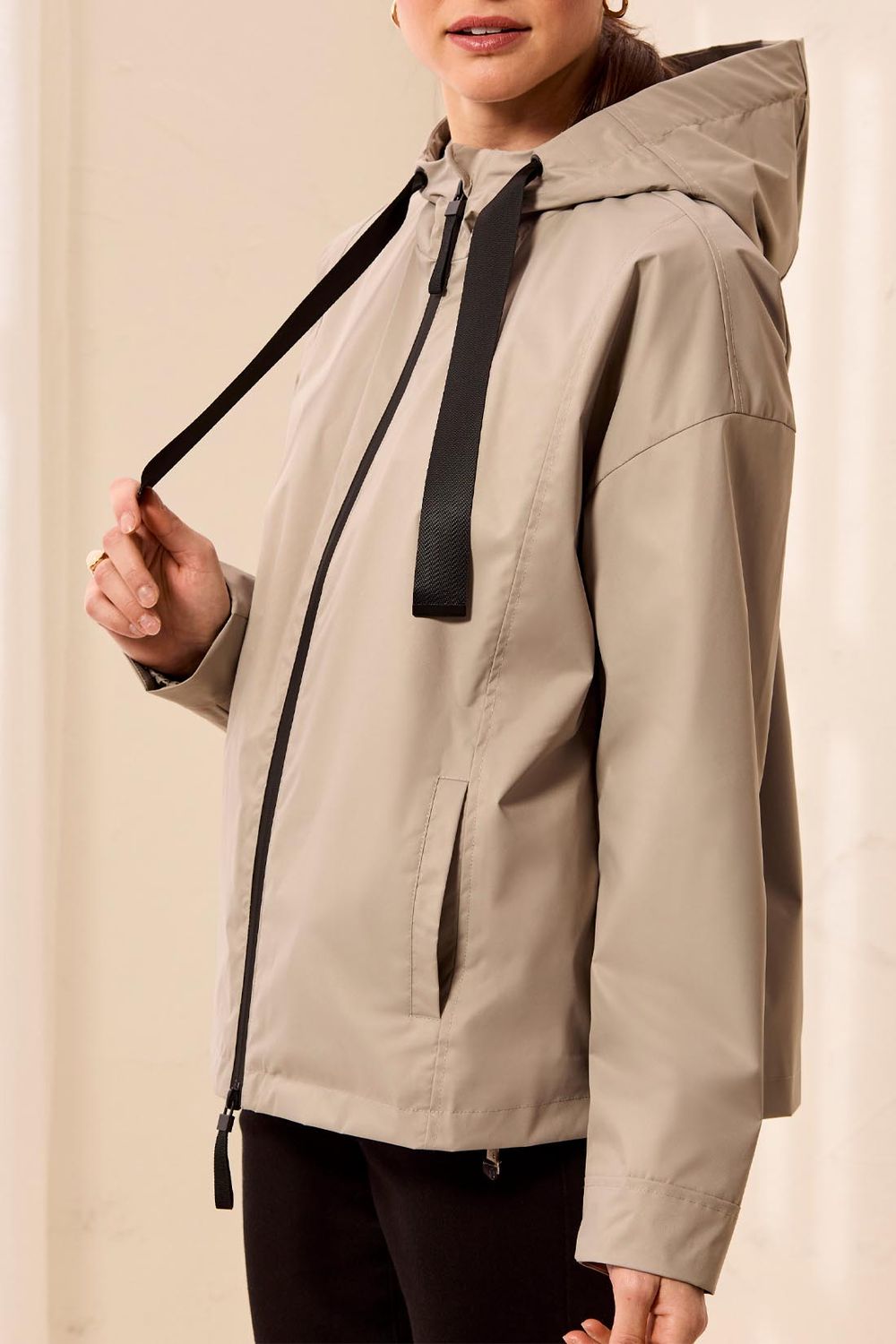 Jacket with Hood Zip front HydroChromatic, Colour: Dry Sand, Size: S