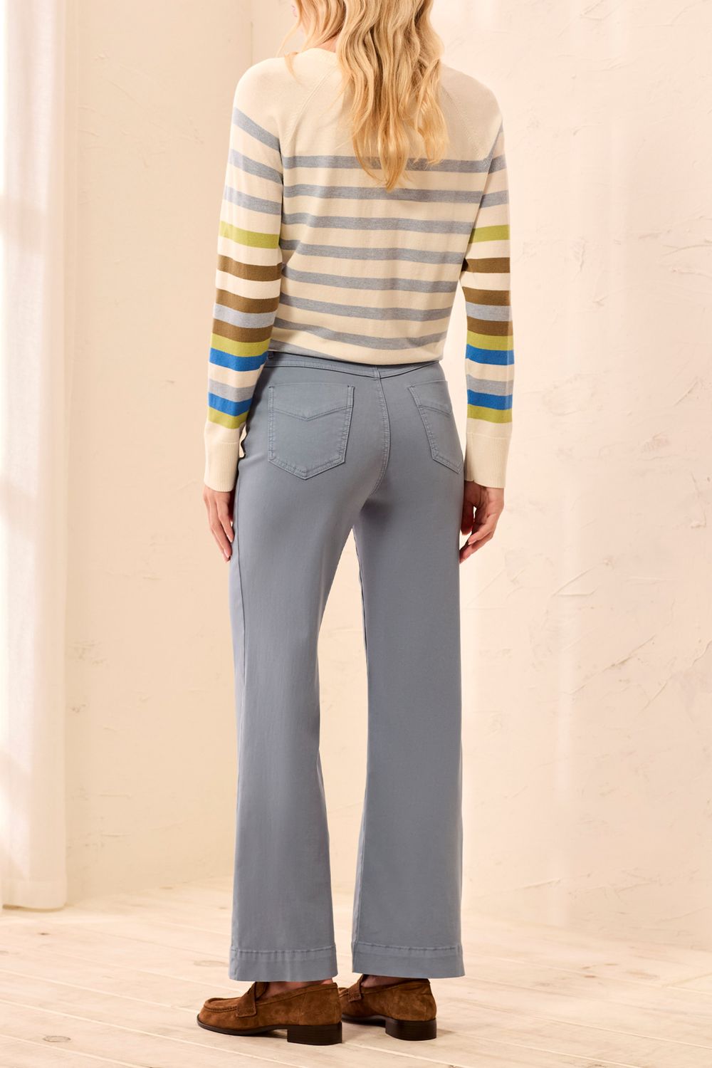 Pant Comfort Stretch Wide leg Pull On