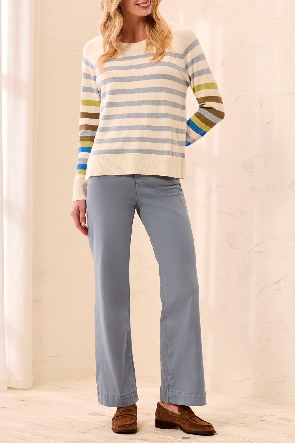 Pant Comfort Stretch Wide leg Pull On
