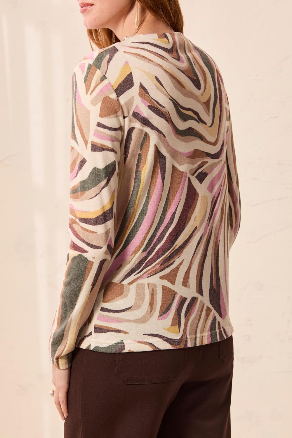 Top soft Knit Funnel Neck