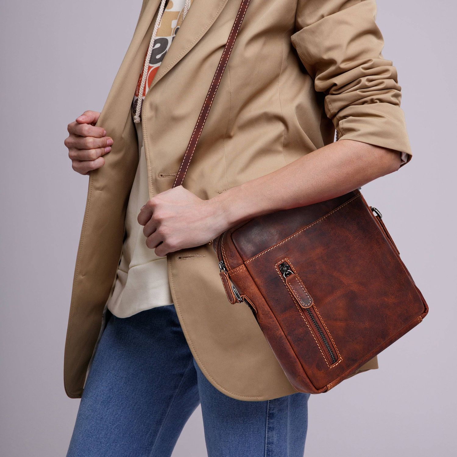 Purse Dallas Leather  - Unisex