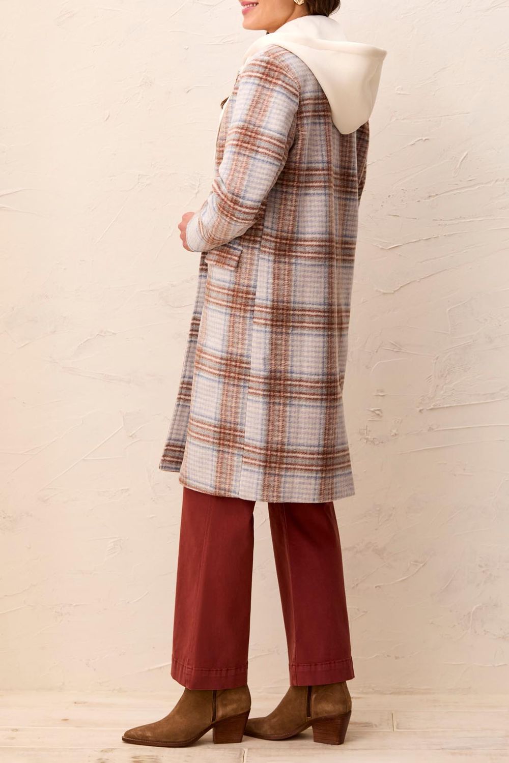 Coat Plaid with removable hoodie