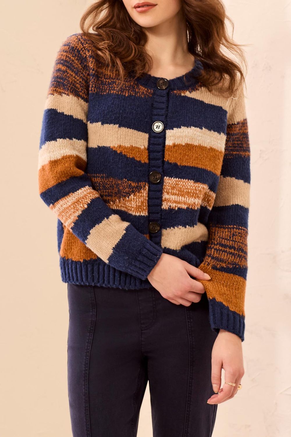 Sweater Cardigan L/S Crew Neck