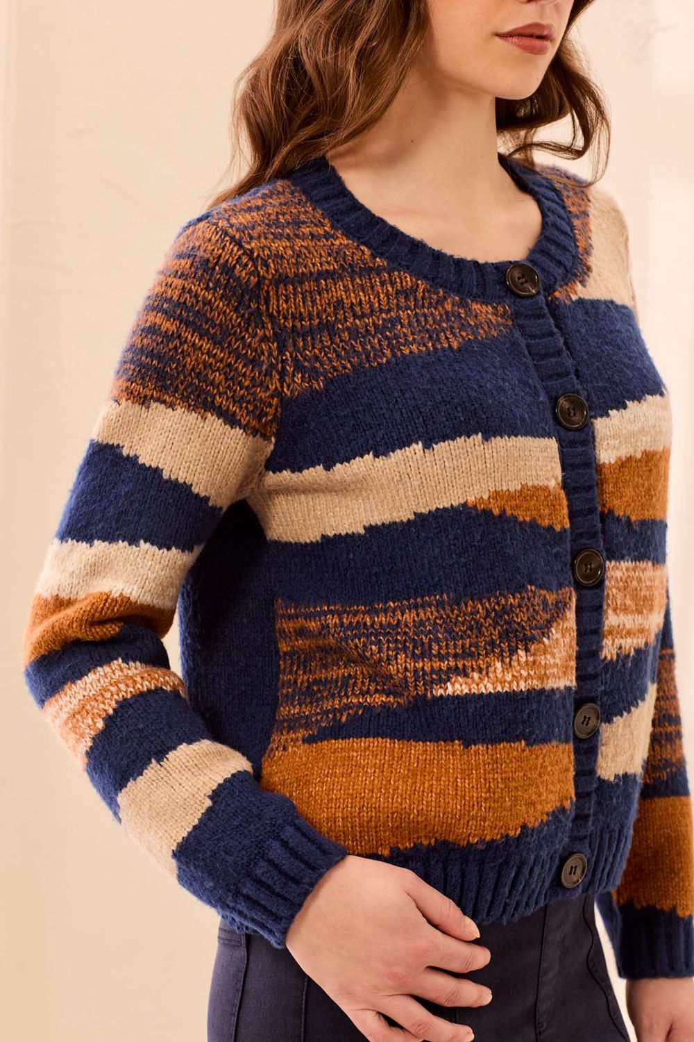 Sweater Cardigan L/S Crew Neck