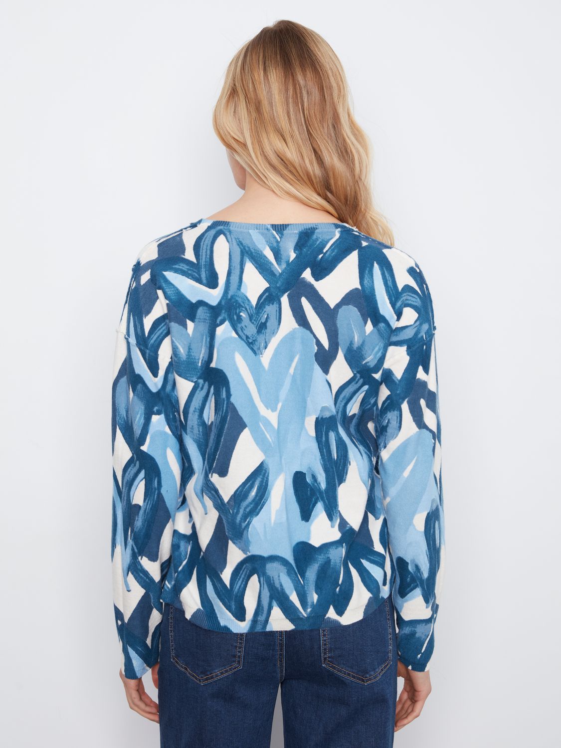 Sweater Reversible with Hearts