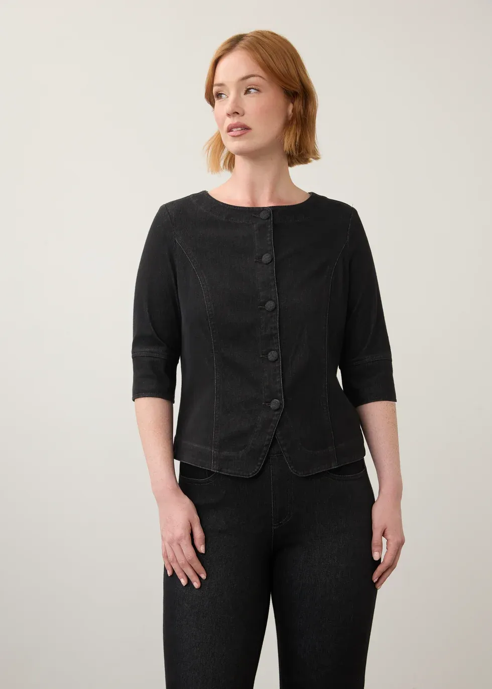 Shirt Jacket 3/4 Sleeve