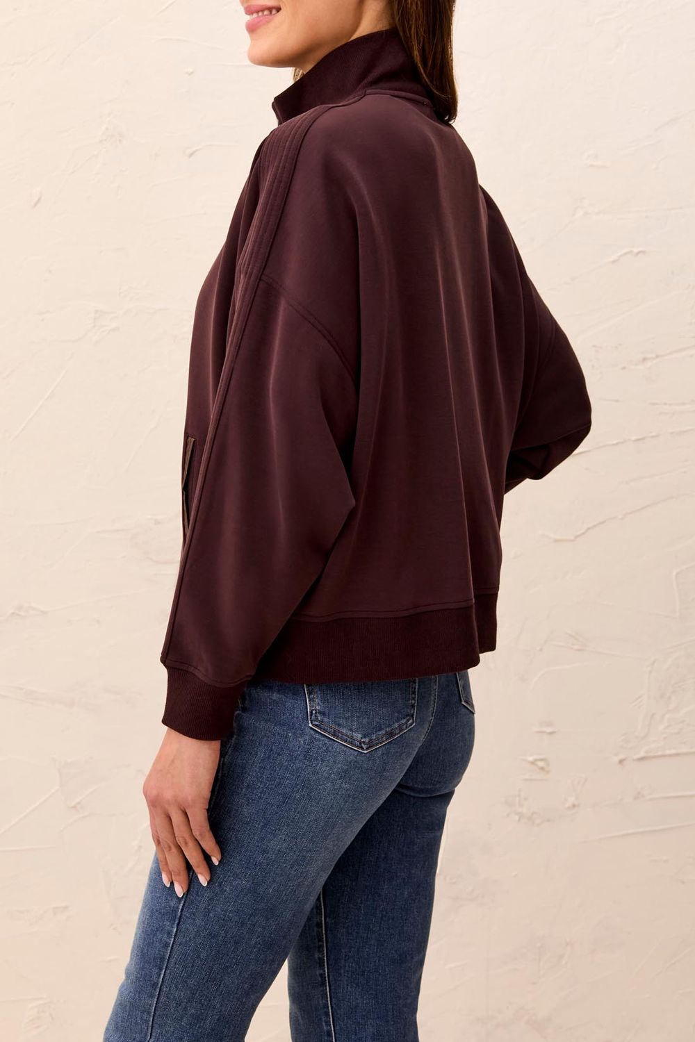 Bomber Jacket Knit with Front Zipper