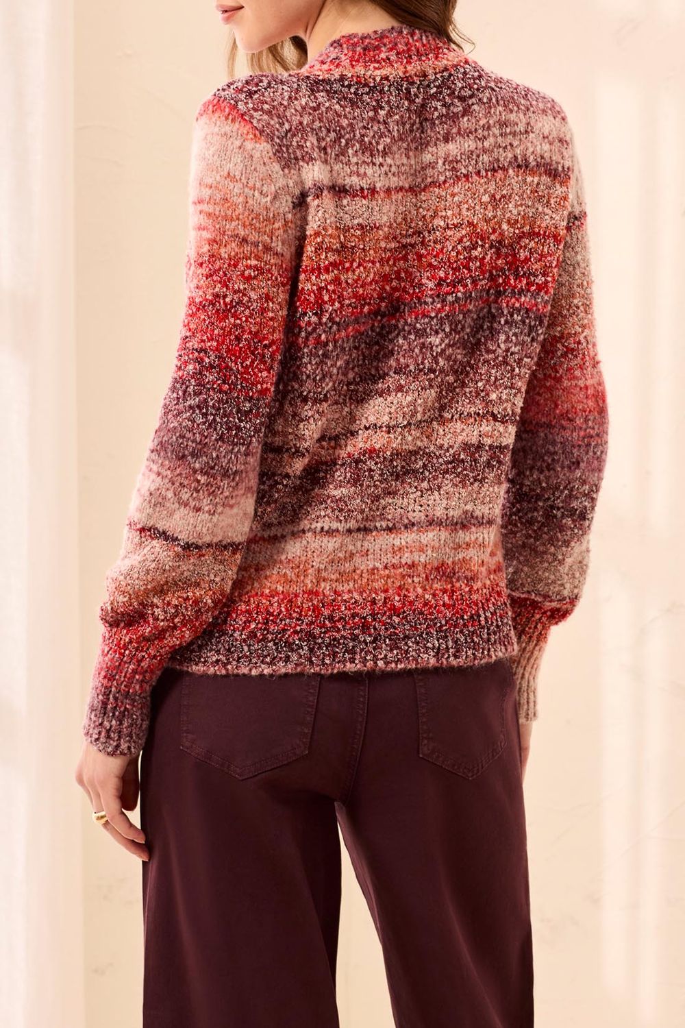 Sweater Mock Neck with Puff Sleeve