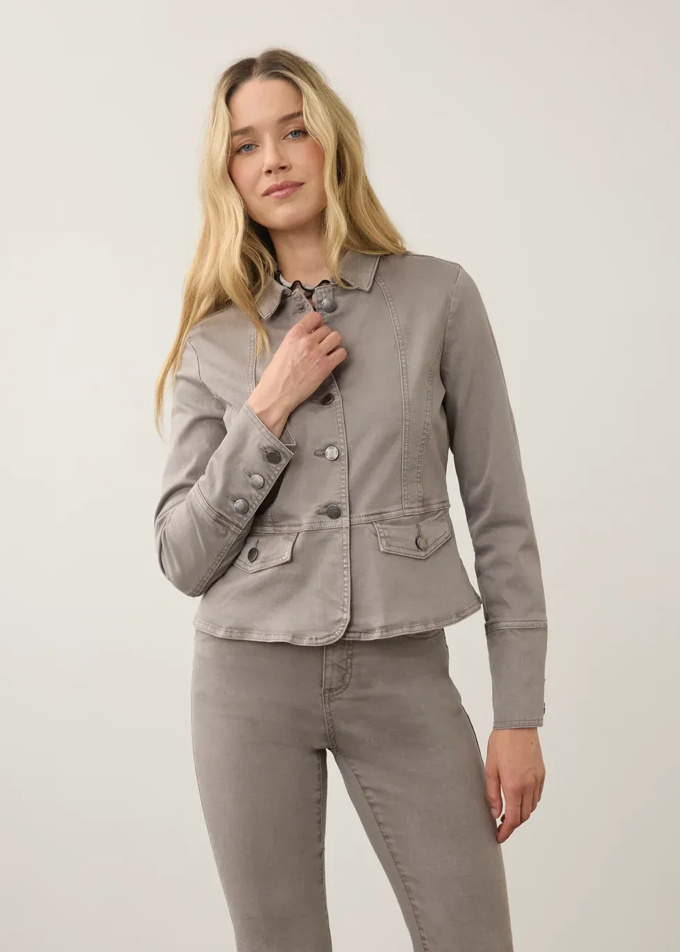Utility Jacket Twill, Color: Stone Grey, Size: S