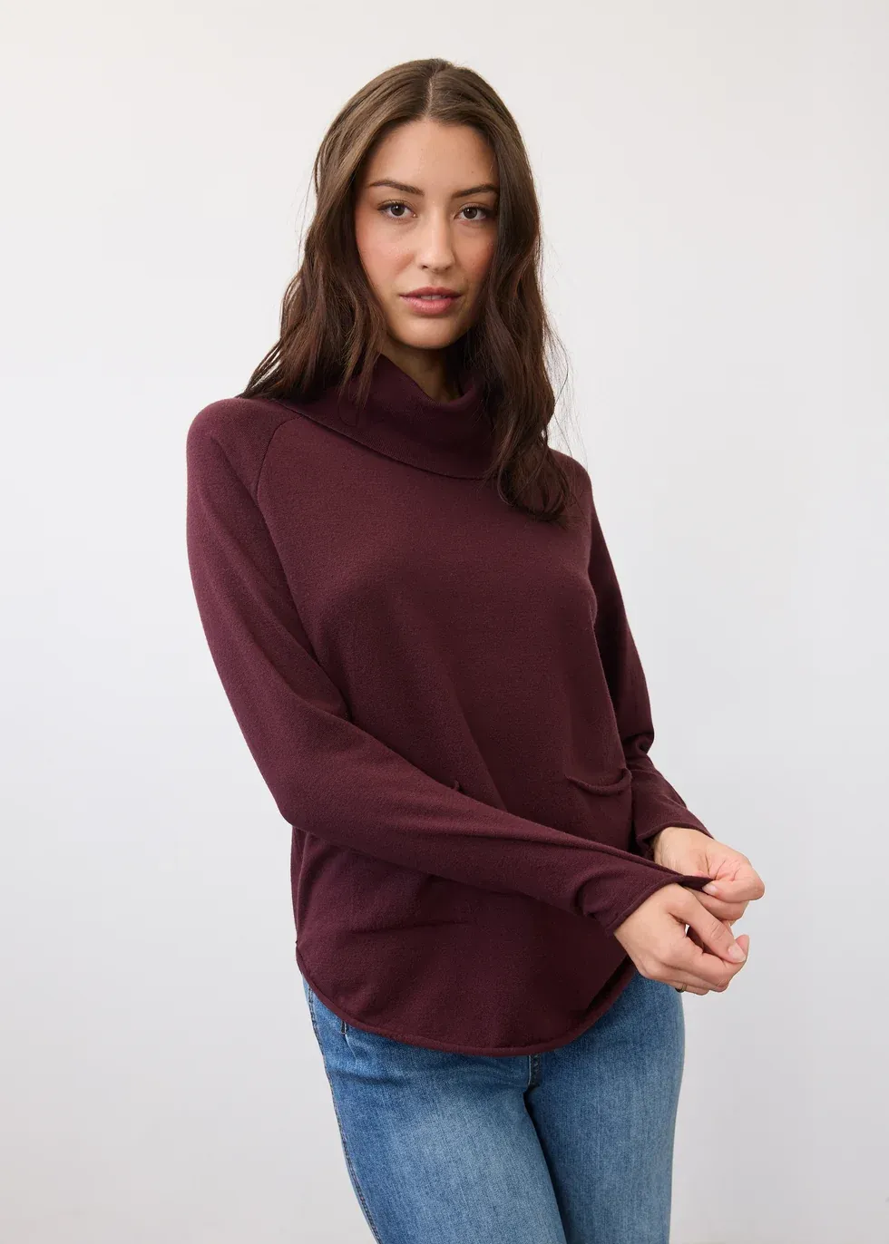 Sweater Cowl Neck 2 front Pockets