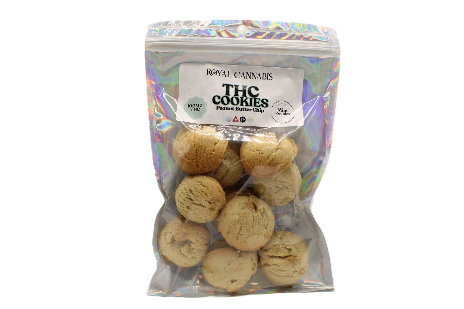 MINI PEANUT BUTTER CHIP COOKIES (100MG D9 THC)