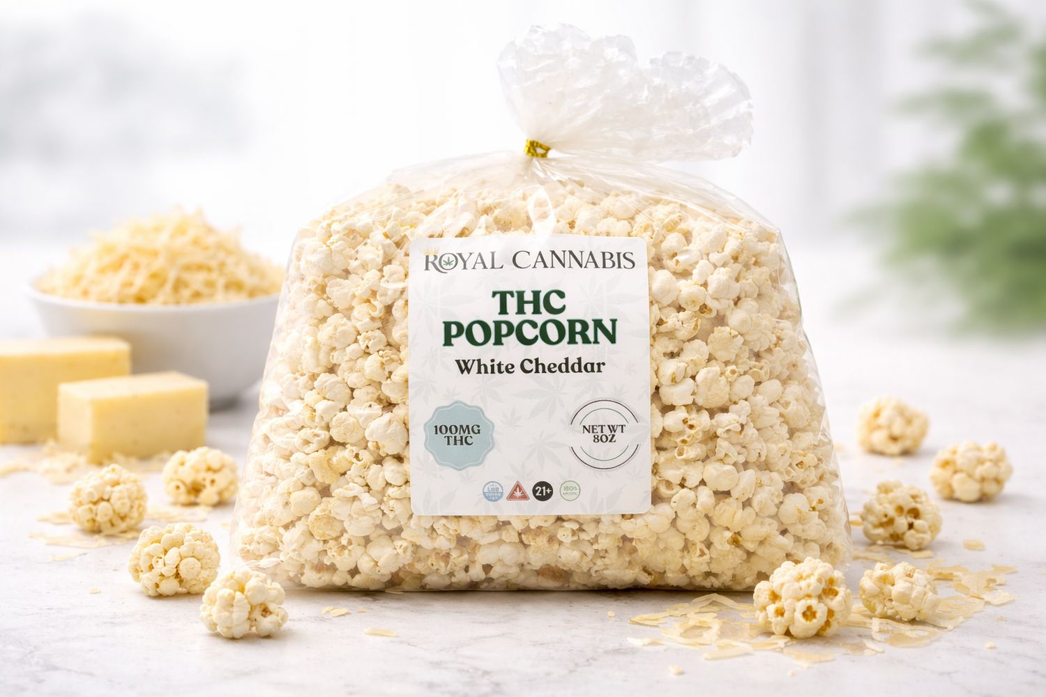 THC POPCORN - WHITE CHEDDAR