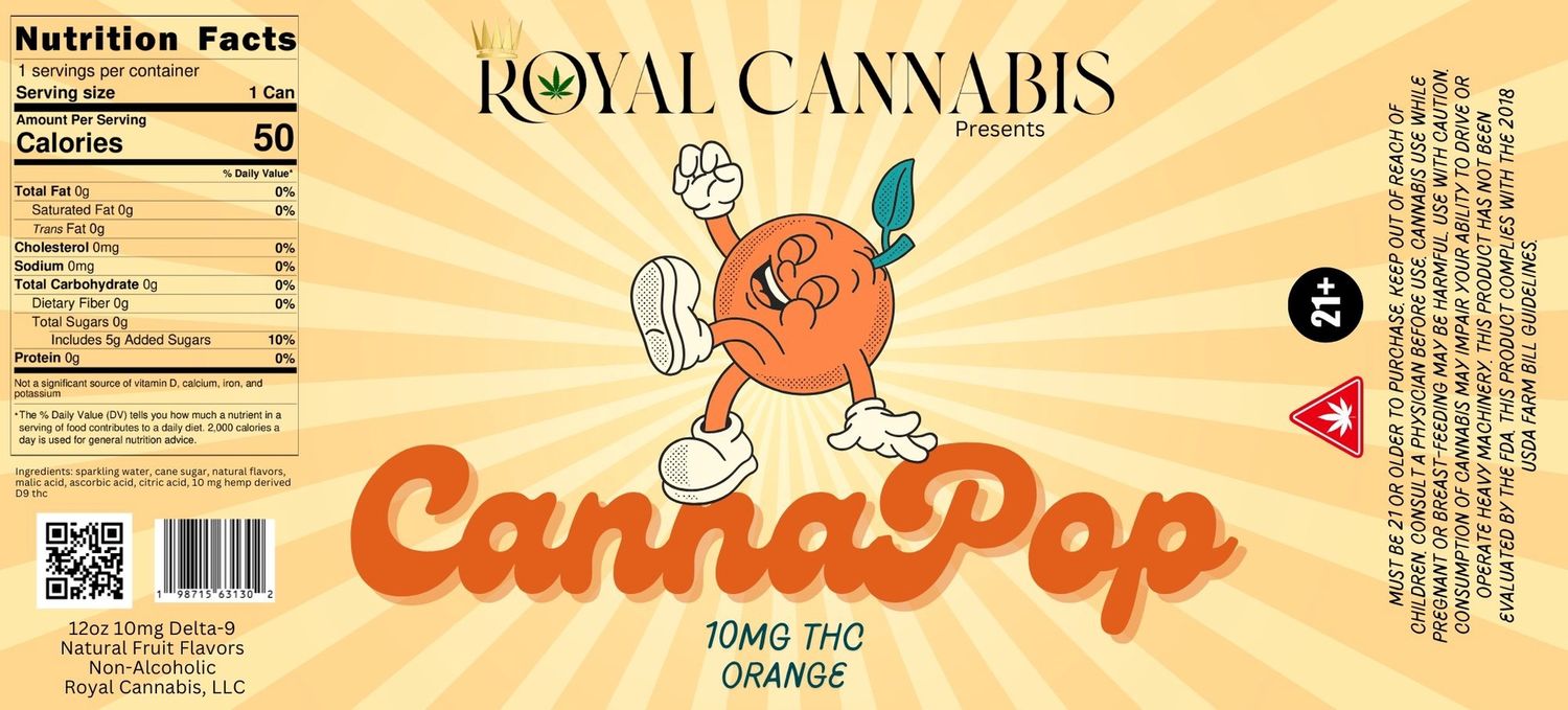 10mg THC CannaPop Orange, Cans: Single