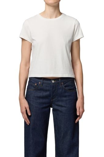 Adine Shrunken Tee (Organic Cotton), Color: white ash, Size: XS