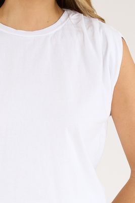 Luca Bubble Tee White