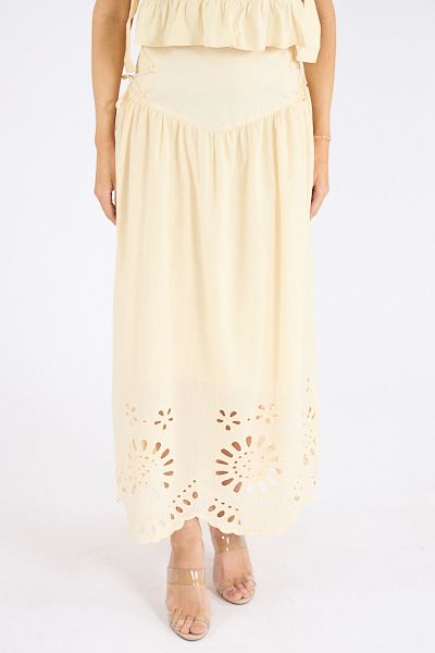 Maxi Skirt Beige Shell