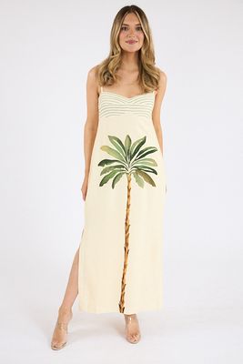 Tropical Print Maxi Dress