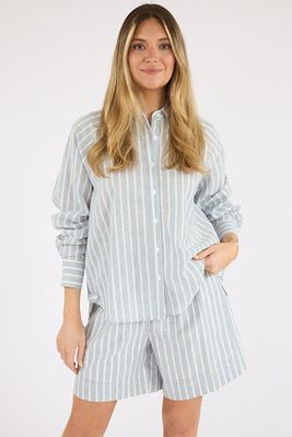 Slate Stripe Adora Shirt