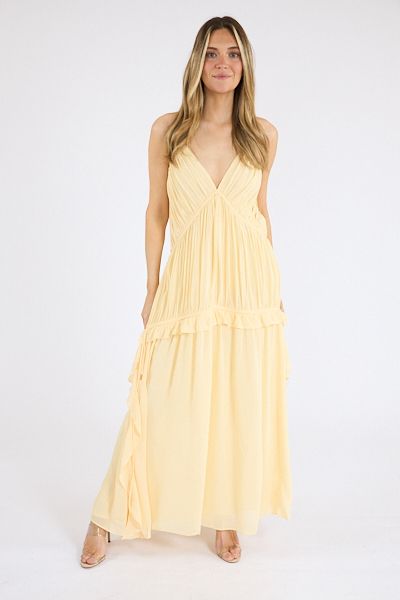 Ruffle Detail Maxi Dress