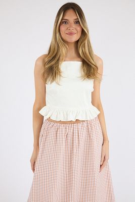 Lilah Stretch Ruffle Peplum Top