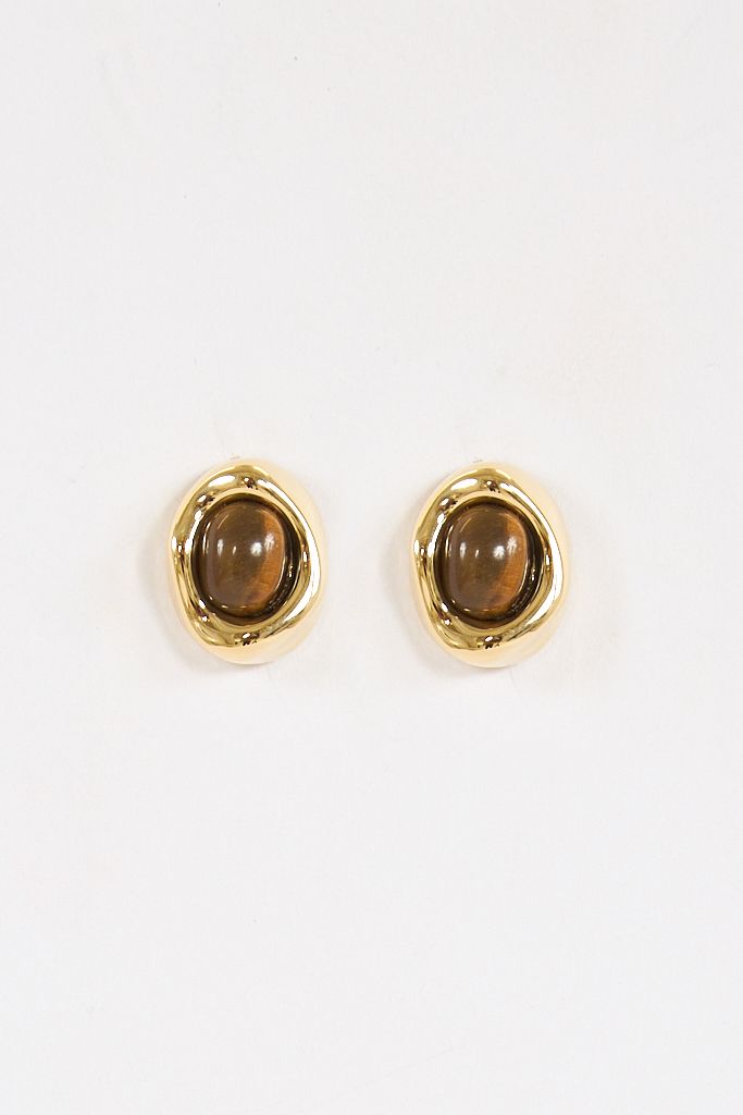 Saylor Tiger Eye Studs