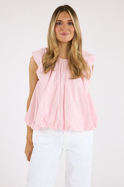 Stripe Keira Top Rose