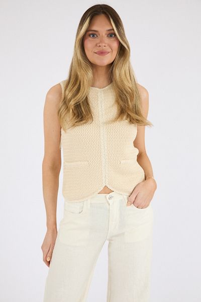 Mozart Crochet Texture Vest