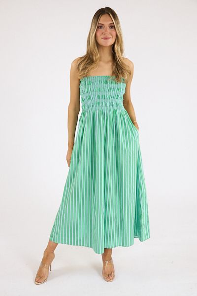 Bianca Green Blue Stripe