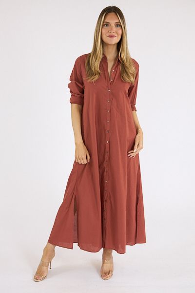 Boden Dress in Cinnabar