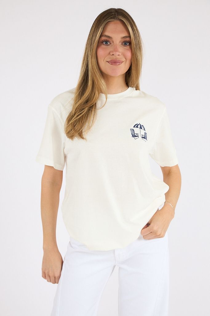 Embroidered Beach Chairs Shirt