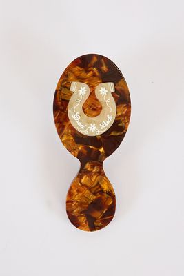 Hand Painted Handbag Hair Brush